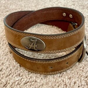 University of Alabama Leather Belt